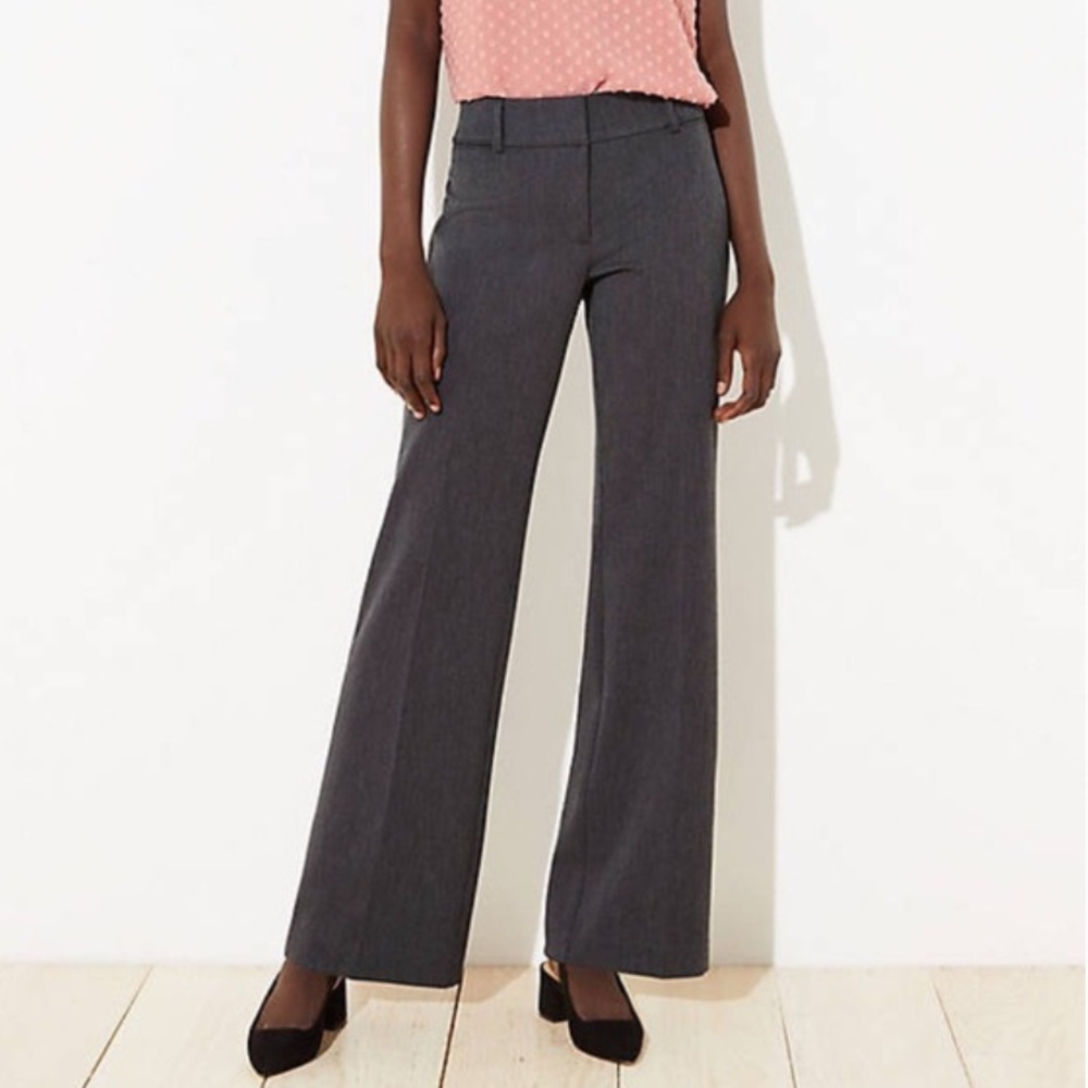 Loft Grey Texture Pattern Trouser